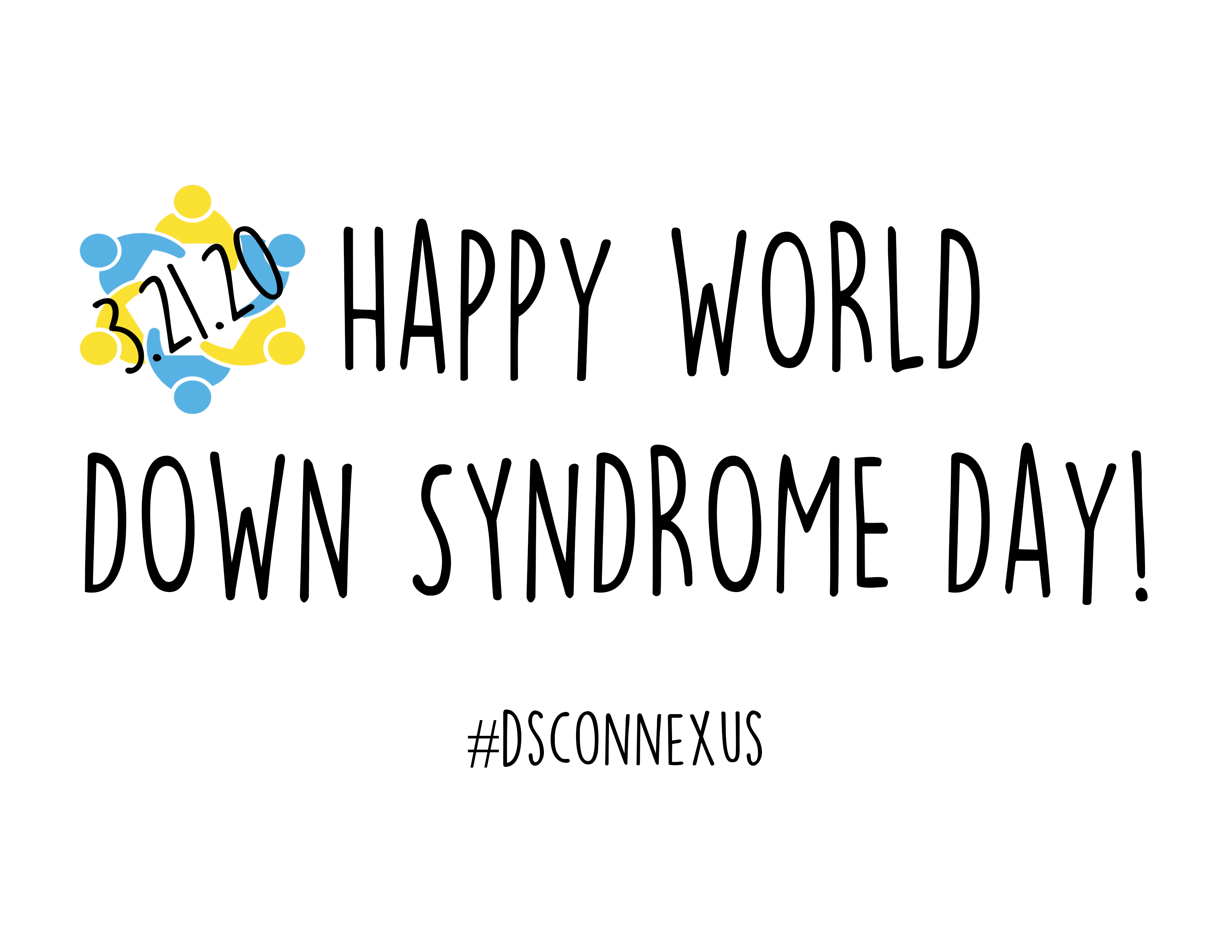 dsconnex printable sign for World Down Syndrome Day